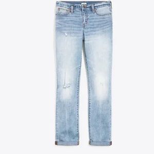 J. Crew Boyfriend Jeans Womens Size 31 Blue Distressed J2917 Key Wash EUC